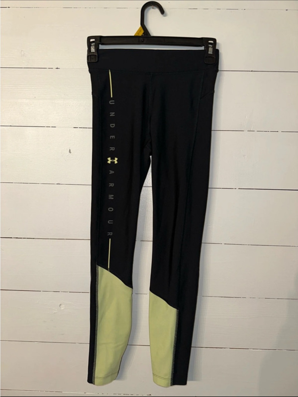 Under Armour Black with Lime Accent Women’s Performance Leggings
